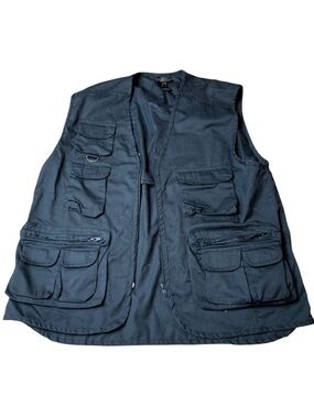SOL'S WILD Multi-Pocket Reporter Vest | Black | Size Large | Gilet Waistcoat